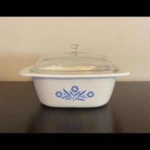 Vintage Corning Ware P-34-B 4 Quart Dutch Blue Cornflower